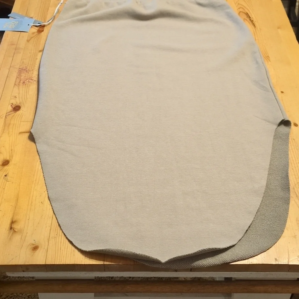 Tart Collections Hasma Oatmeal Drawstring Midi Skirt NWT High Low Raw Hem - Picture 8 of 14